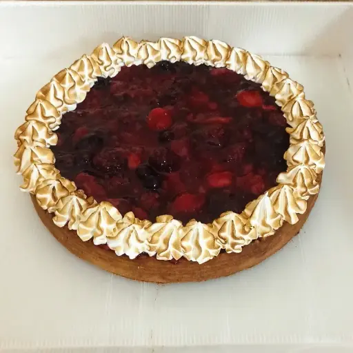 Cheesecake frutos del boque con trozos